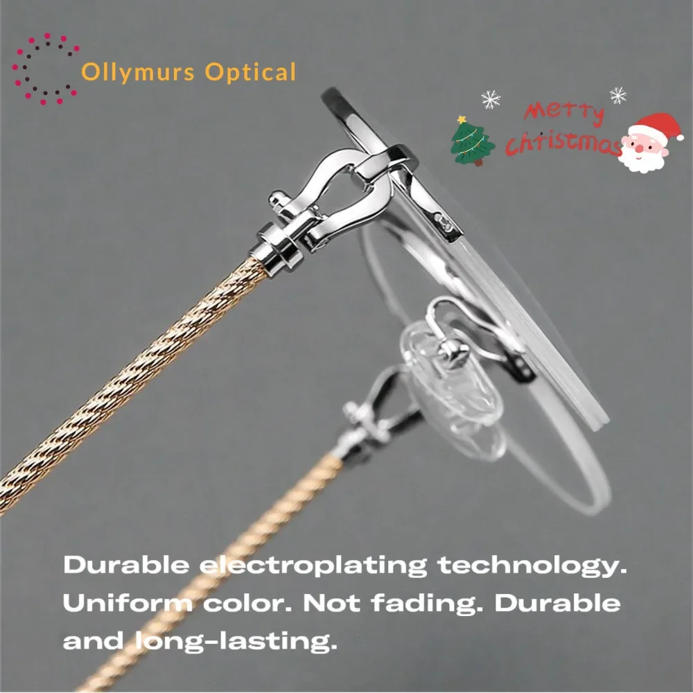 

Оправы для очков Ollymurs: высококачественные, люксовые, модные, для женщин и мужчин, из чистого титана, новинка 2025 года