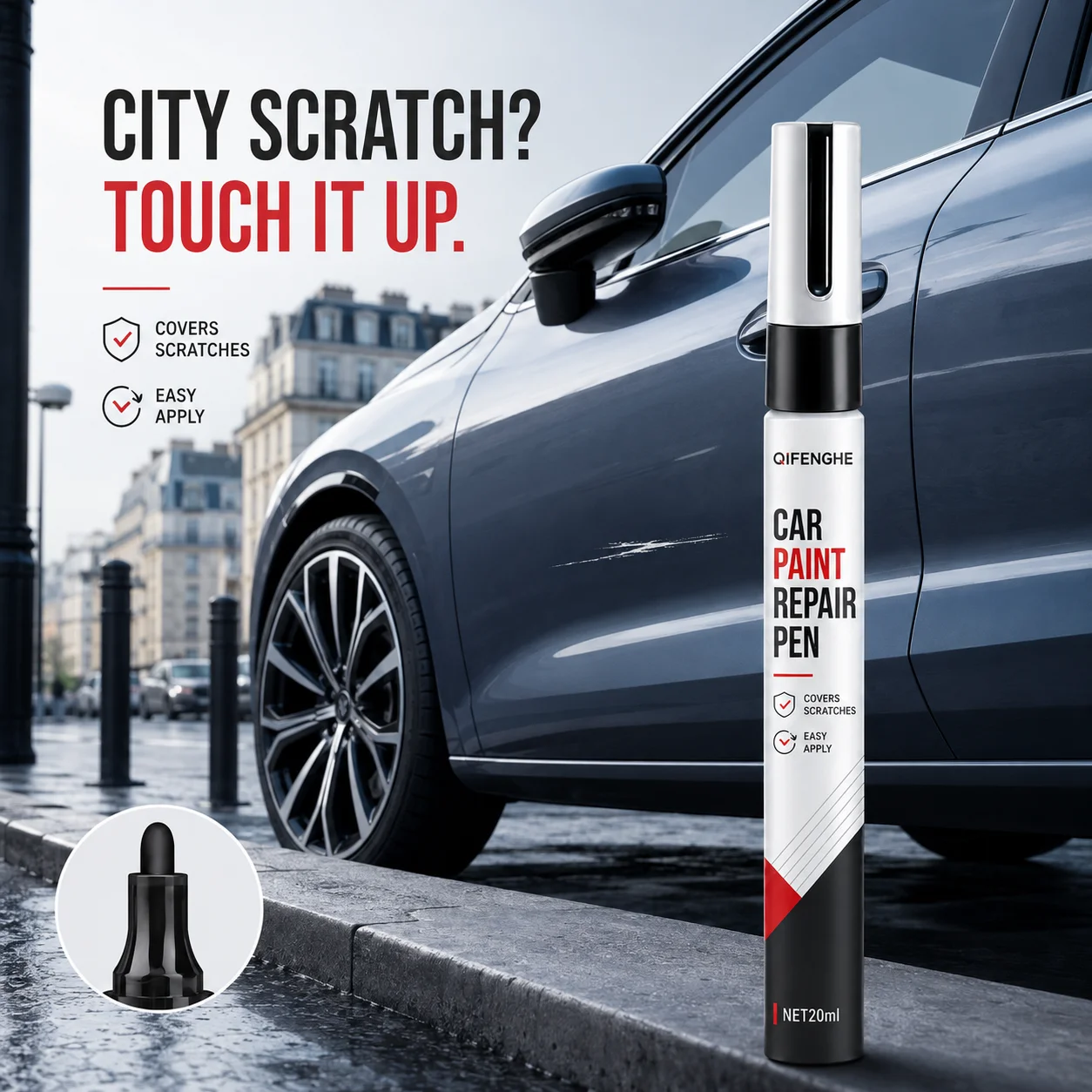 Car Scratch Repair Pen - Self-Use Paint Touch-Up Pen for Cars, Suitable for Repairing Scratches on Dashboards, Car Doors, Trim S