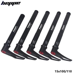 HEPPE Bicycle Thru Axle Front Fork Shaft Skewer 15x100 15x110 MTB Road Bike Quick Release M15xP1.5 Thread Pitch Bike Parts