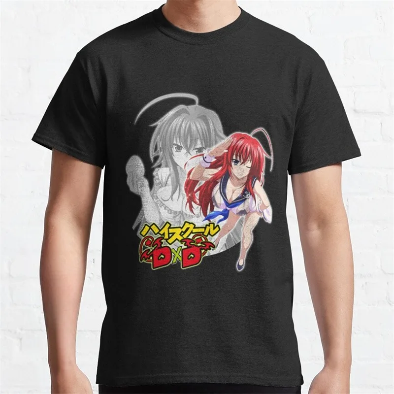 High School DxD Rias Gremory Tee Merch T-shirts Cosplay Women Men Fashion Casual Crewneck Short Sleeve Streetwear T-shirt Gift