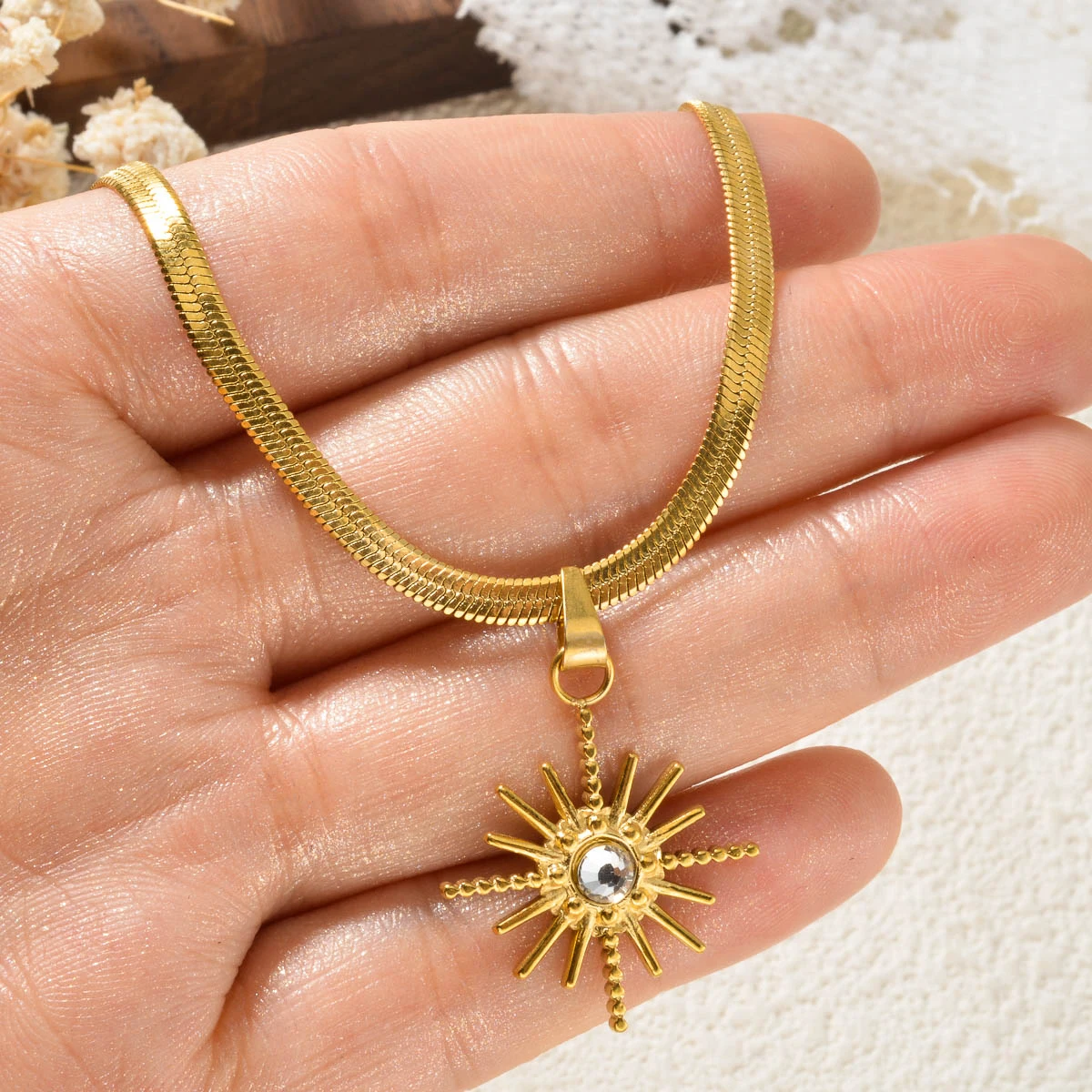 Vintage Sun Pendant… - image