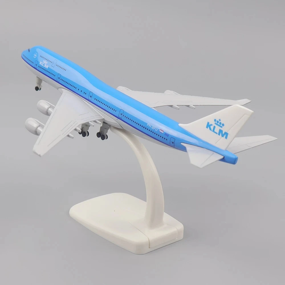 20cm Toy Plane Netherlands KLM B747 Airlines Metal Alloy 1 400 Model Planes W Wheel Landing Gears Kids Toys for Boys