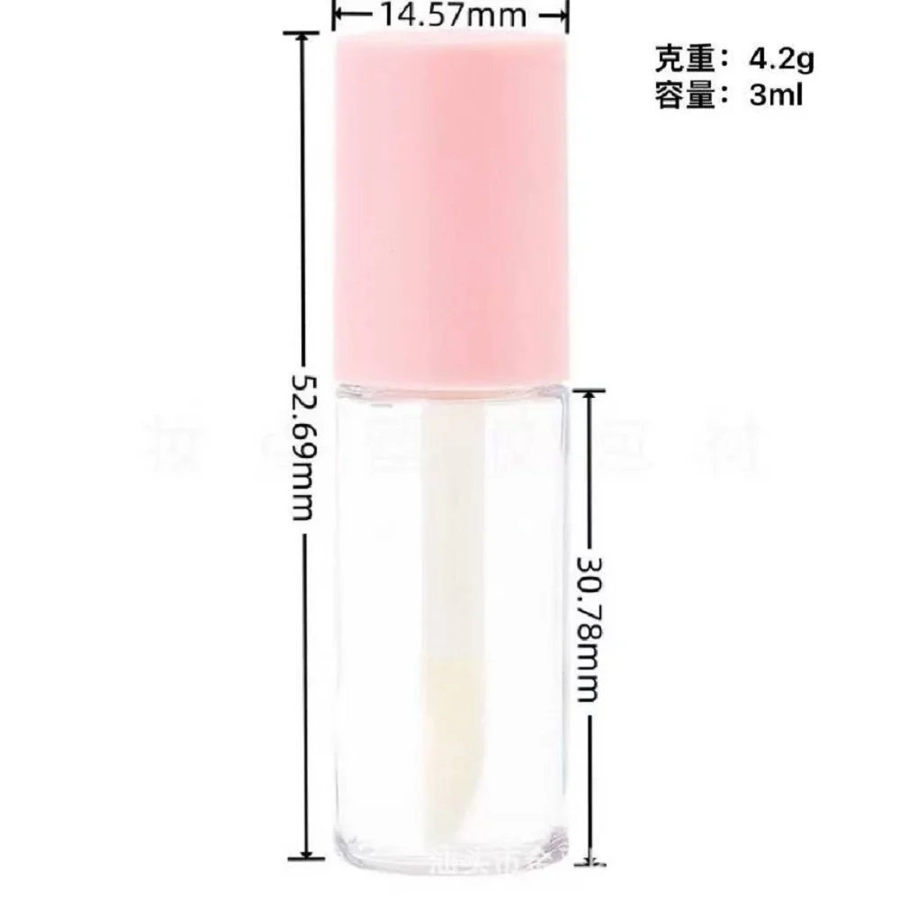 10/50/100 stücke 3ml Leere Lip Gloss Rohre Mini Lipgloss Container Kunststoff Flüssige Lippen balsam DIY tragbare Probe Flasche. – Detail 2