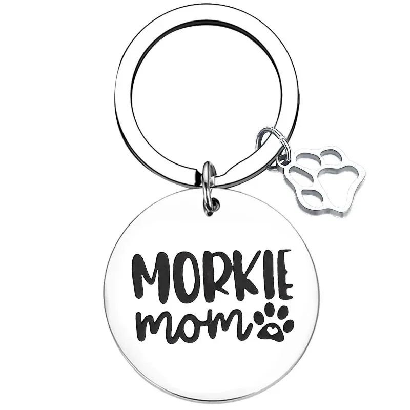 Llavero Morkie Mom Morkies, regalo para perros, llaveros, regalos para propietarios de Morkie, regalo para amantes de Morkies