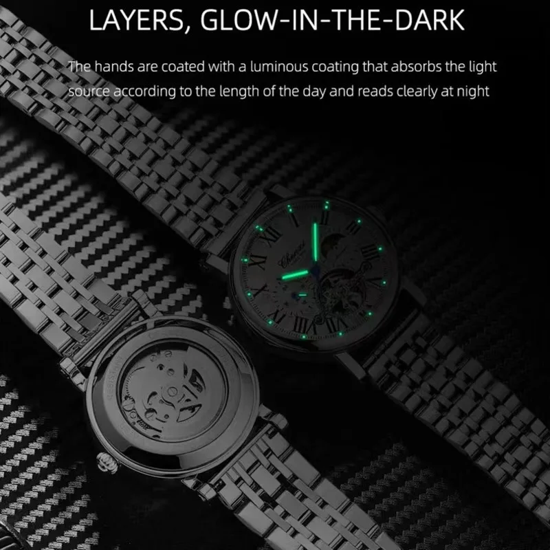 CHENXI Tourbillon Men Watch 8873 Business High Grade Luminous Waterproof Automatic Mechanical Watches for Men Relogios Masculino