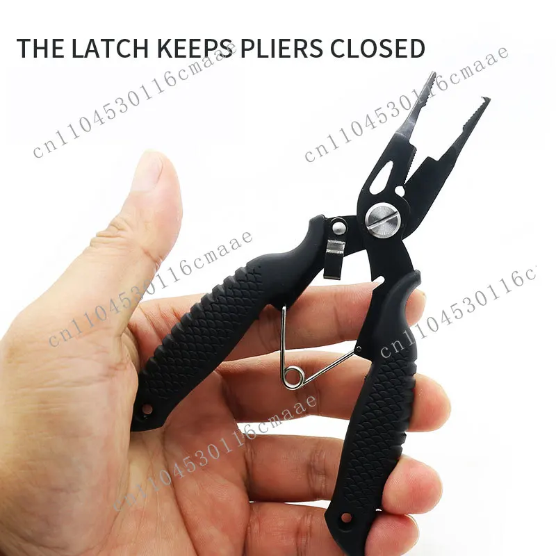 Miniature stainless steel fine-pointed pliers for removing fish hooks, refitting, opening double rings, and cutting PE wires