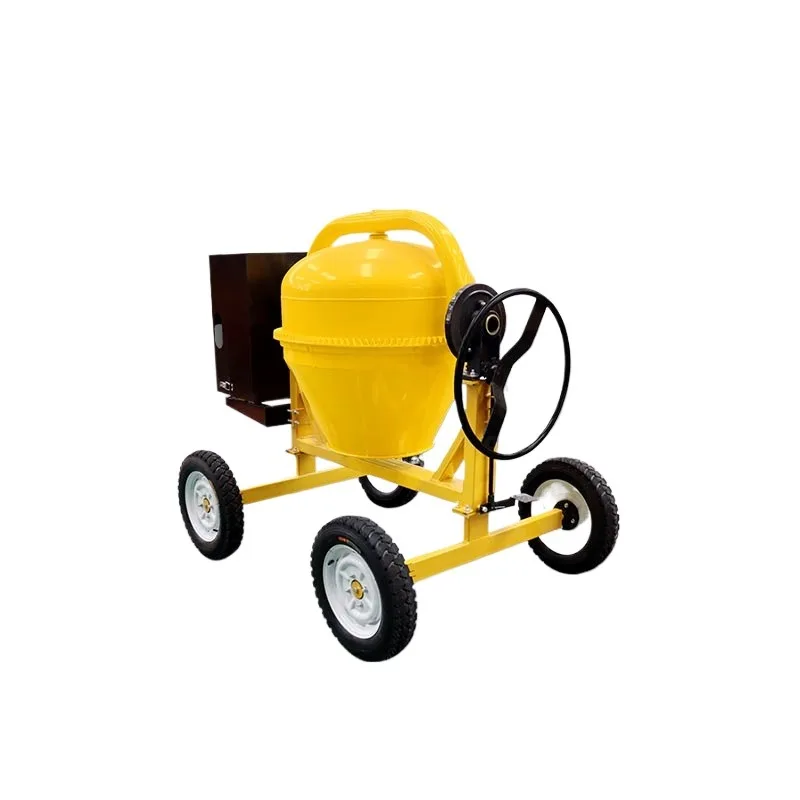 350L Mobile Vertical Mixer Cross-border Concrete Cement Mortar Small Yellow Tank Diesel Mixer Mixer