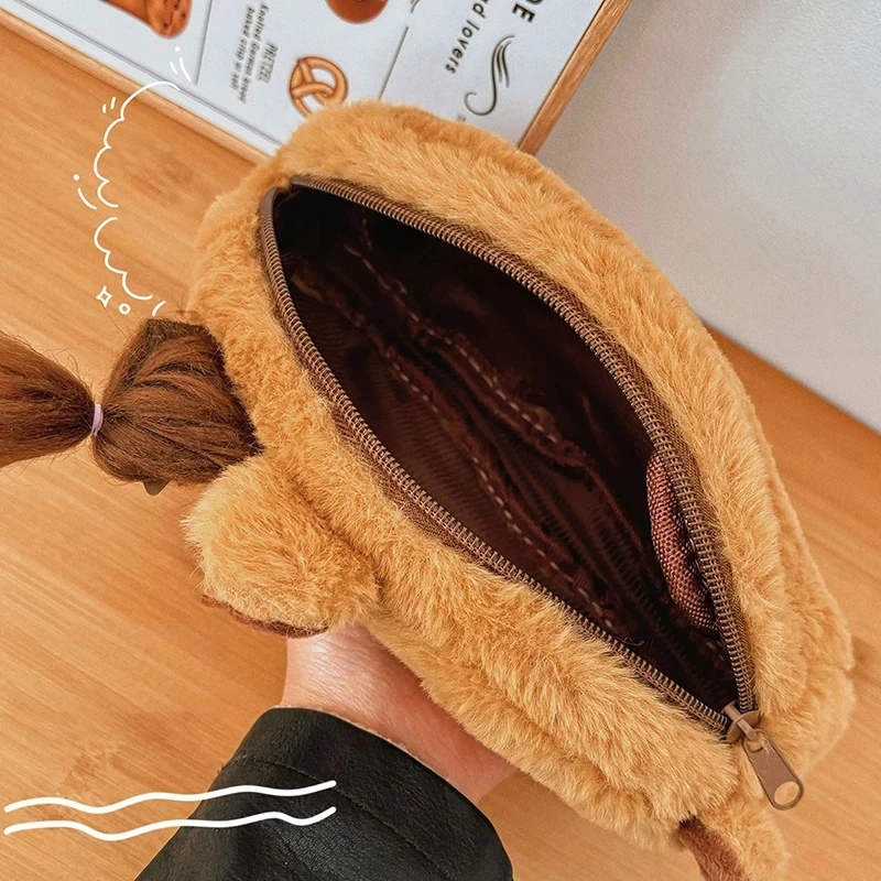 New Cute Capybara Plush Pencil Case Cosmetic Bag Guinea Pig Pen Pouch Large Capacity Pencil Bag School Supplies Stationery Box