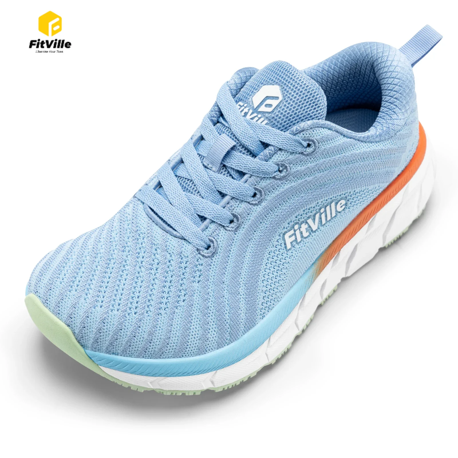 FitVille Wide Toe Box Shoes For Women Breathable Extra Wide Running Shoe Lightweight for Swollen Feet with Cushioned Relief Pain