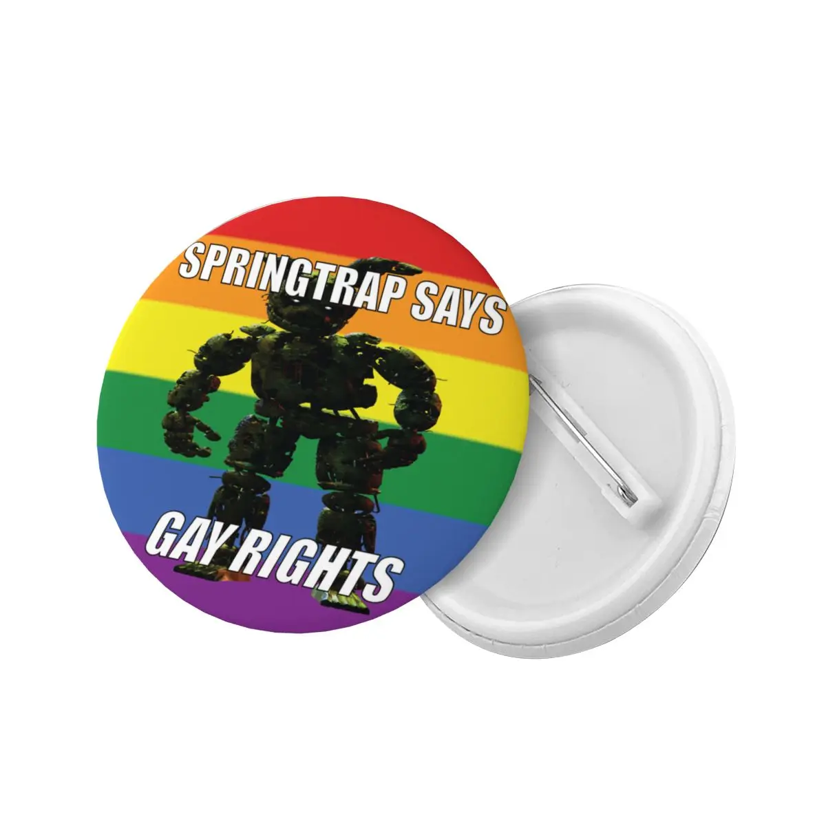 Gay Spring Trap Round Button Pin for Bags Customizable Freddys Pinback Badge Brooch