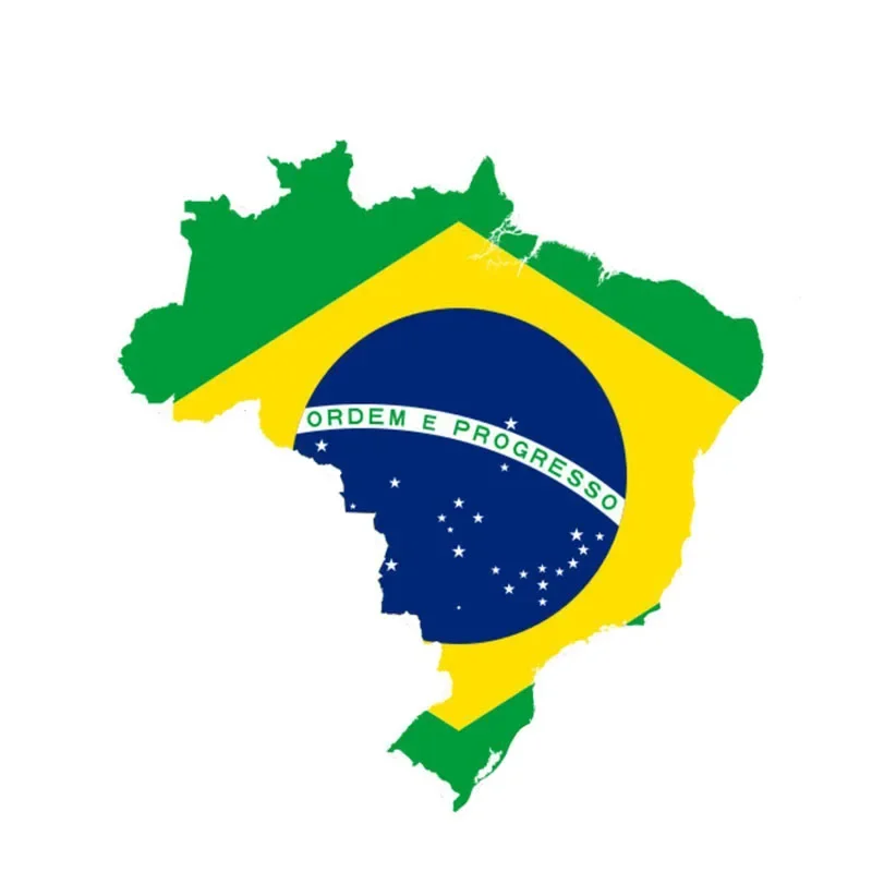 Car Accessories Brazil Flag Motorcycle Car Sticker Creative Decal