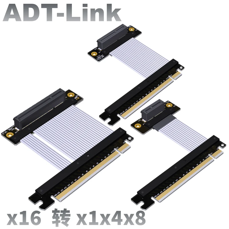 

PCI-E x16 to x1x4x8 M.2 U.2 Extension Cable Supports NVMe SSD ADTLINK