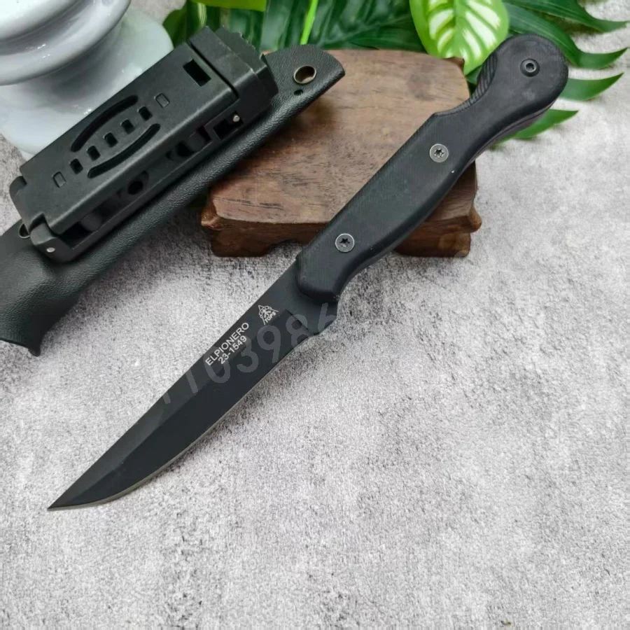 

Черный тактический нож TO/PS - 8Cr13Mov Blade G10 Ручка Открытый Кемпинг Тактический охотничий нож для самообороны Острый фруктовый нож