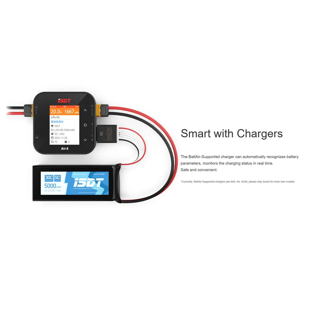 ISDT BattAir Plugin BAP4 3-4S BAP6 5-6S Battery Management System Lipo Battery Smart APP Bluetooth Control Charger Discharger
