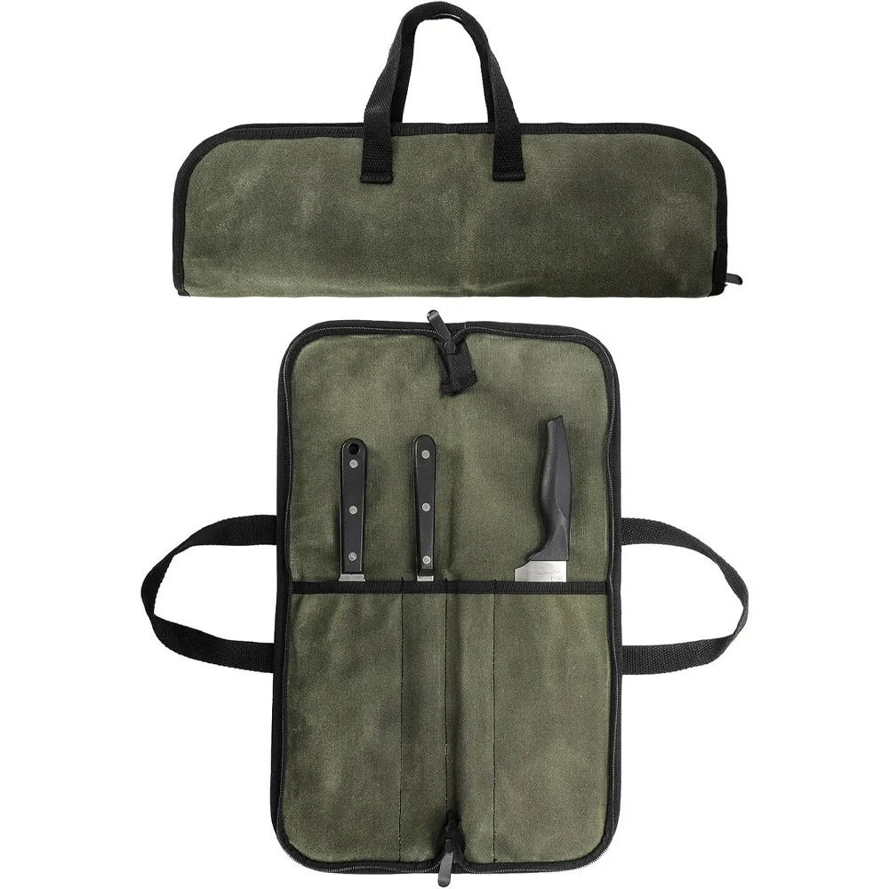 

Chef Knives Storage Pouch Organizer Slicing Cleaver Carry Case Pocket Tools Professional Kitchen Knife Roll Bag 4 Slot Portable