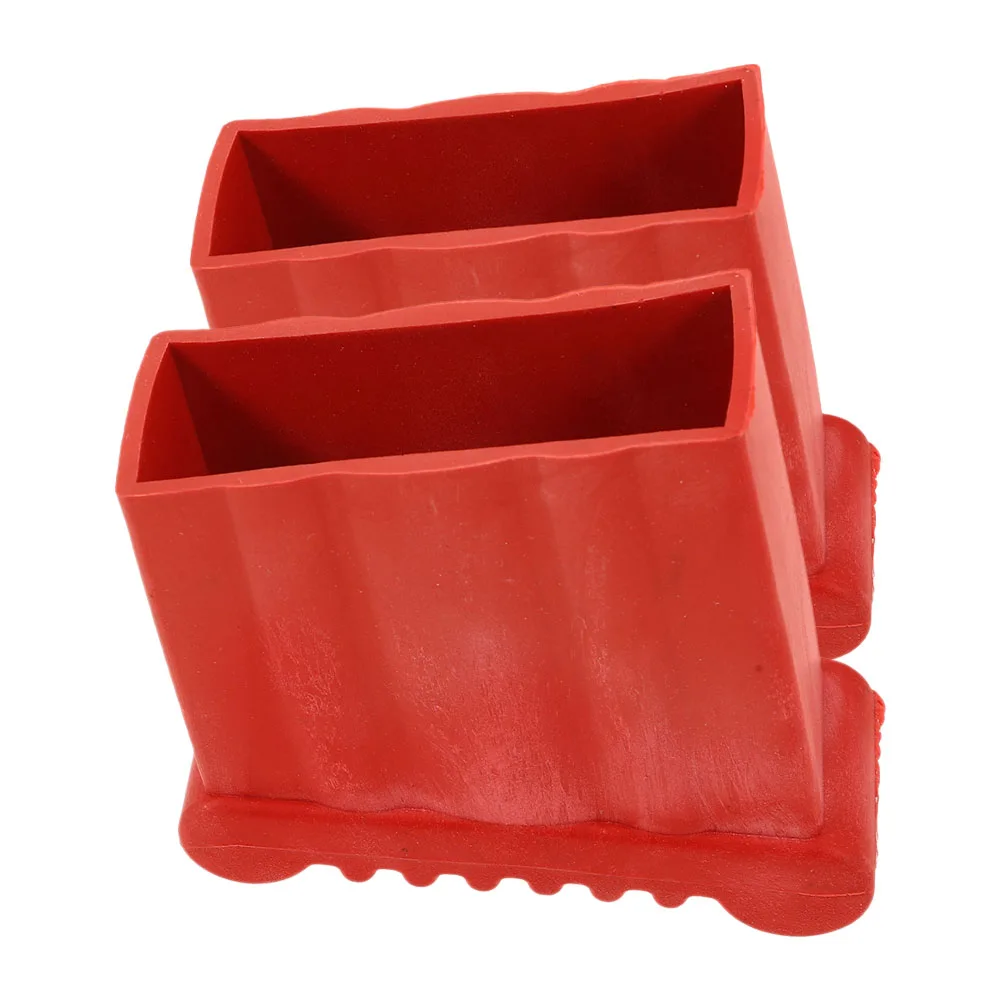 2pcs Step Ladder Elevator Foot Cover Aluminum Alloy Non Slip Rubber Pads Replacement Safety Covers Stabilizer End Caps