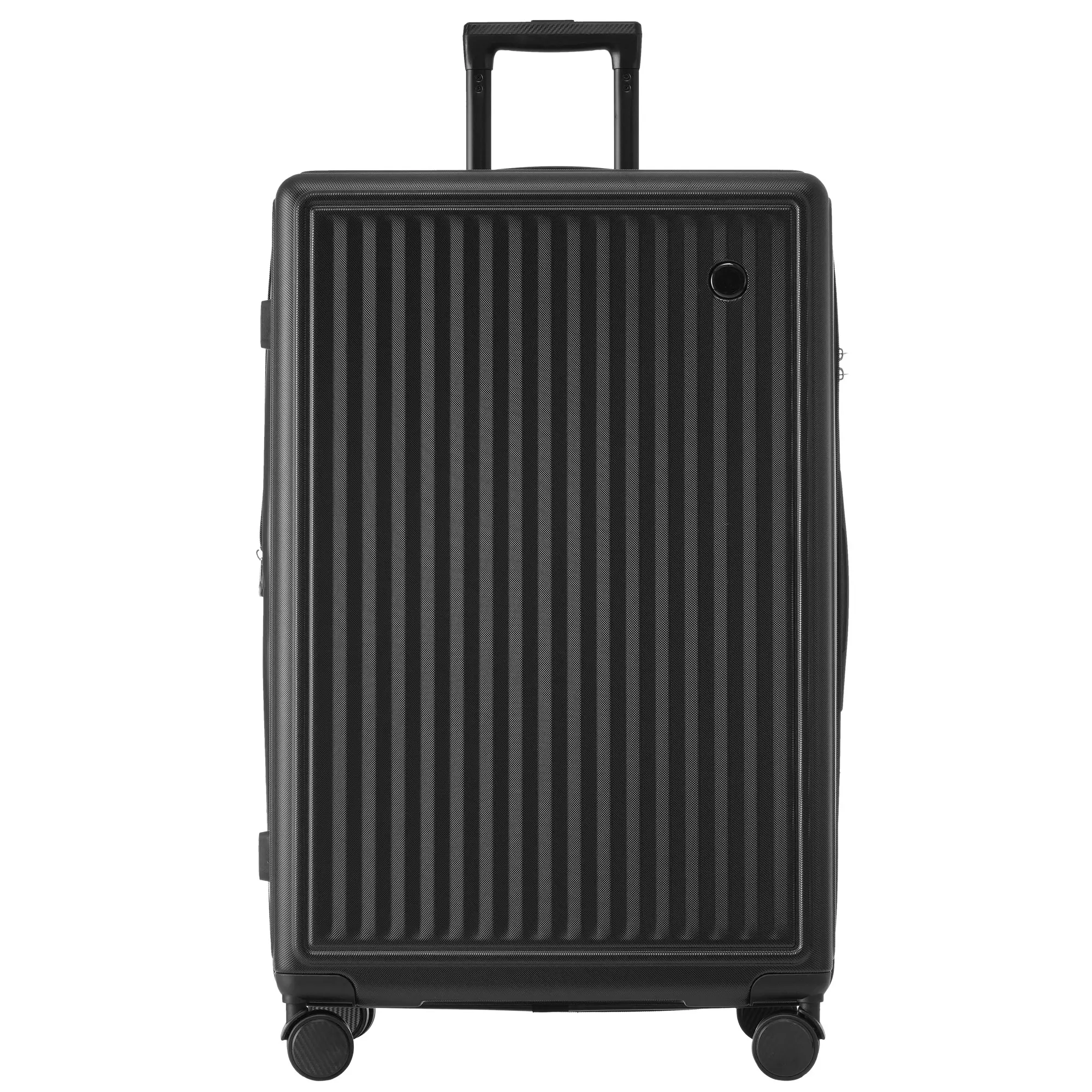 Hard Shell Suitcase Roller Case suitcase hand luggage 4 Rolls ABS Material TSA Custom Lock 43*27*66 Black