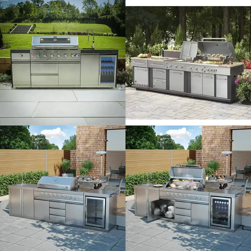 

Кухонный шкаф Qwinn 2026 для уличного барбекю, высококачественный, из нержавеющей стали