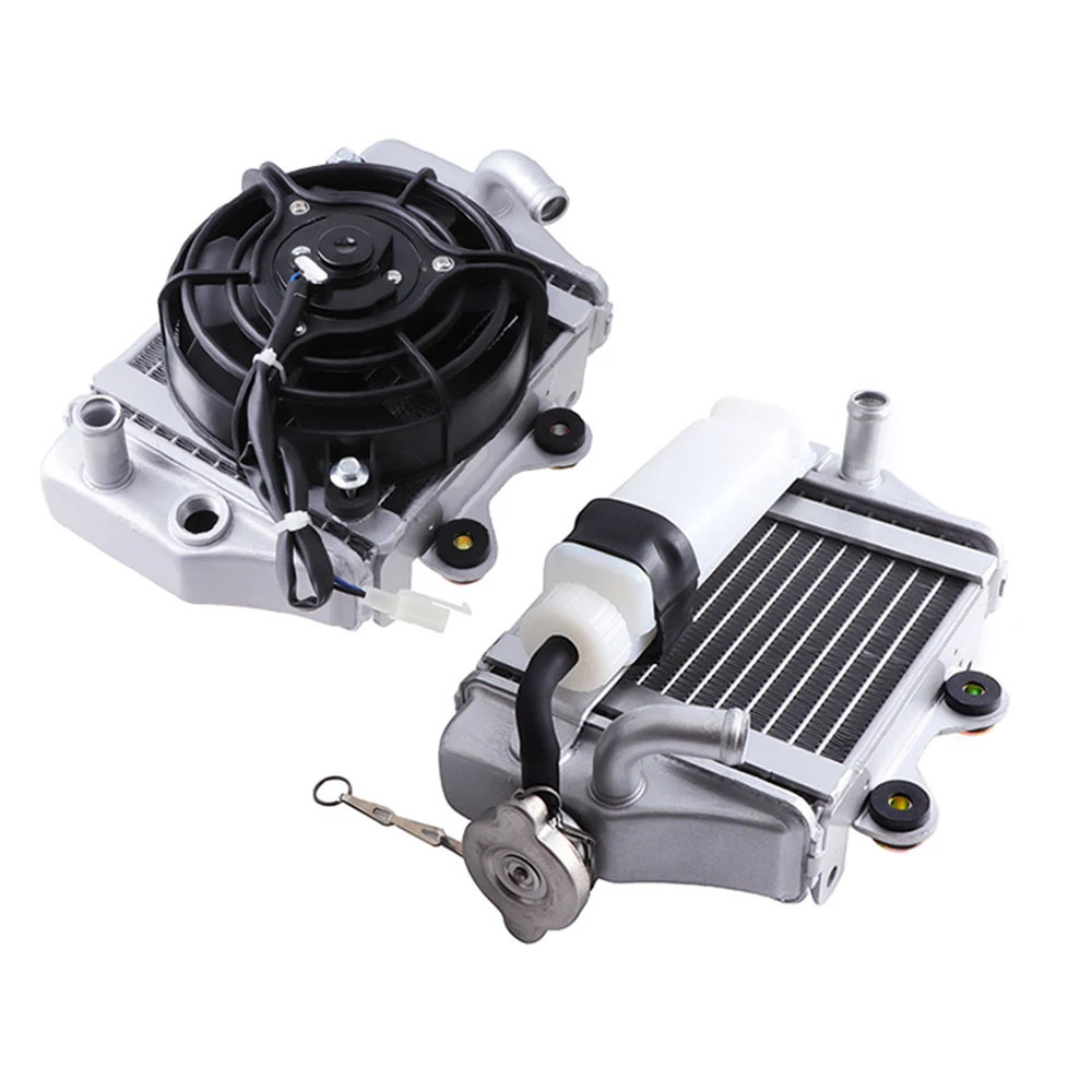 Motorcycle Water Cooled Engine Cooler Radiator Cooling Fan For 150cc 200cc 250cc PIT Quad ATV Buggy Dune Motocross Accessories