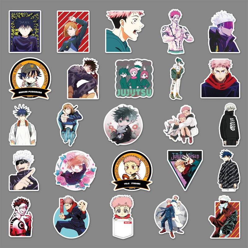 100/50/30PCS Gojo Satoru Itadori Yuji Ryomen Sukuna Anime Fanfiction Graffiti Stickers Luggage Car Laptop Decorative Stickers