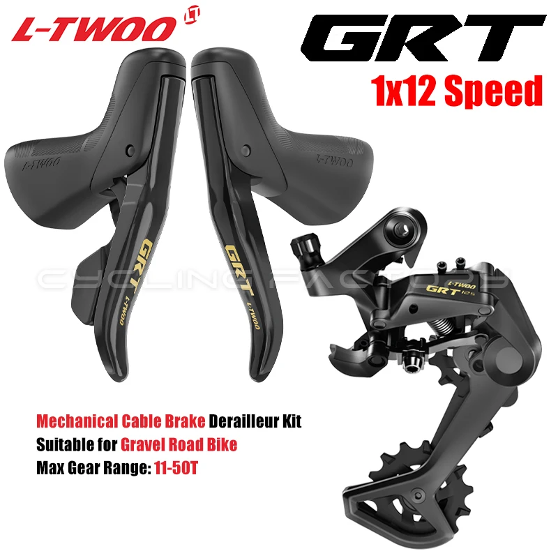 LTWOO GRT 1x12 Speed Mechanical Cable Brakes Gravel Road Bike Groupset Kits Dual Control Lever 50T Rear Derailleur Bicycle Parts