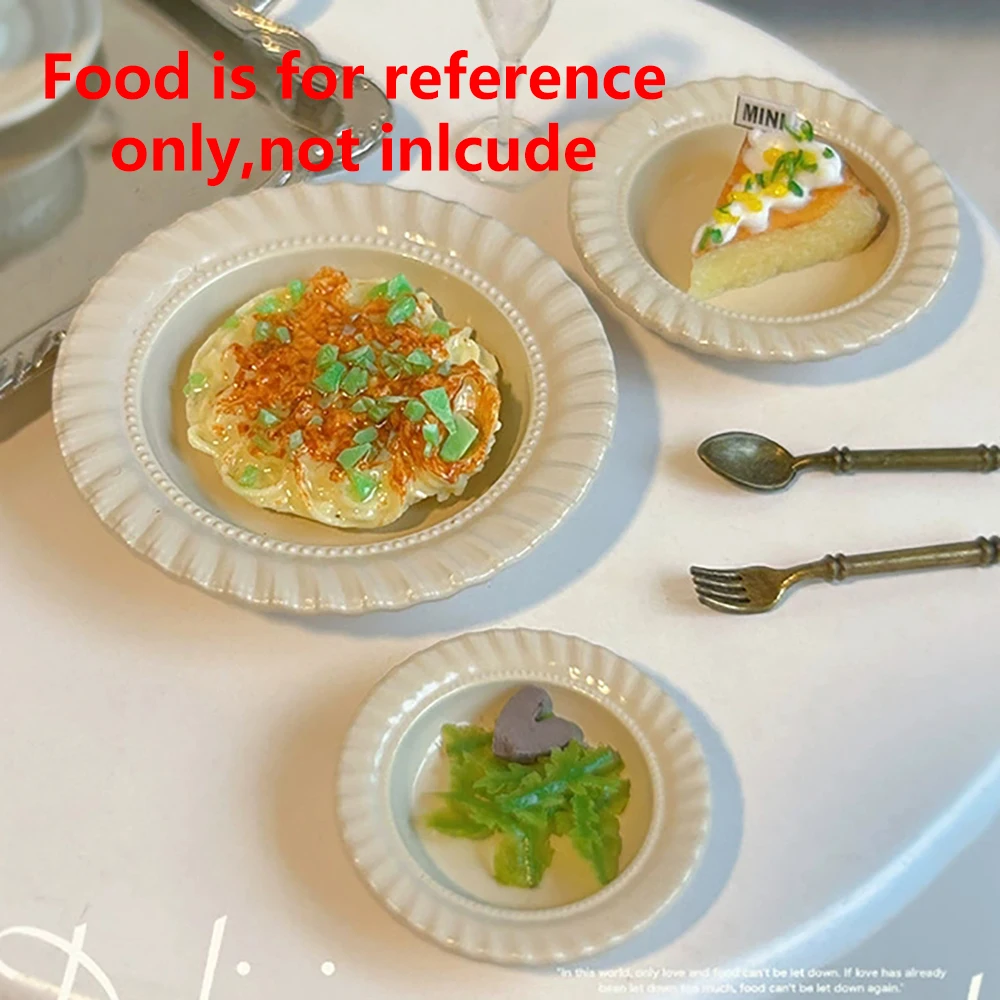 3Pcs 1/12 Puppenhaus Miniatur spitze Platte Simulation Obst Lebensmittel Schüssel Modell Spielzeug für Mini Dekoration Puppenhaus Zubehör ob11