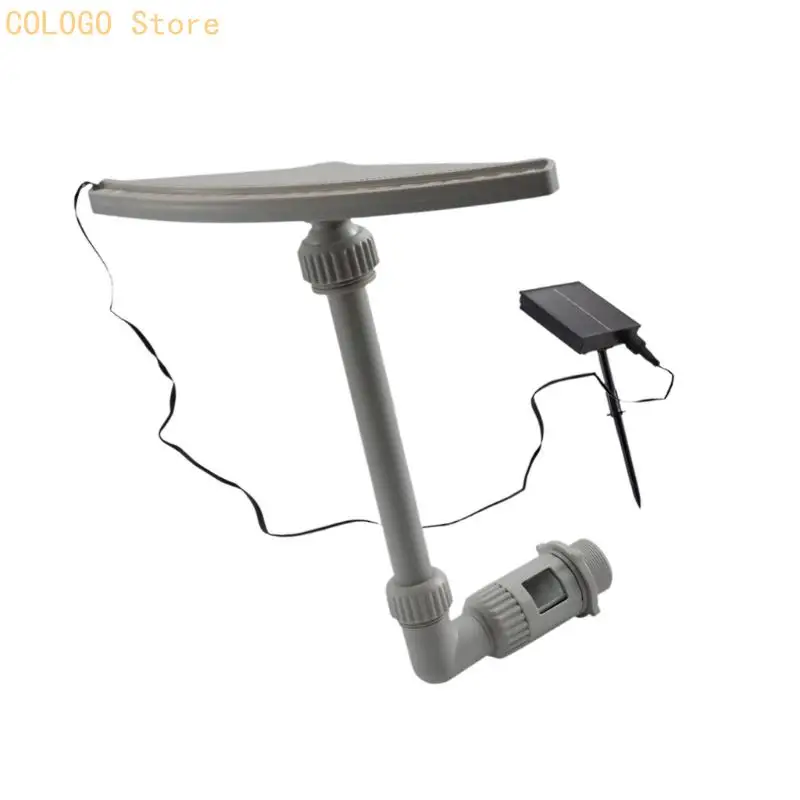 Waterfall Fountain LED Illuminated Garden Waterfall With Solar Panel Technology D0LD