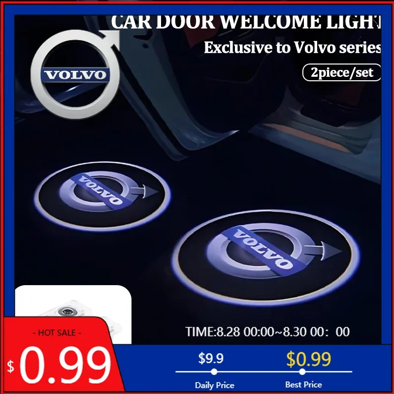 

Стайлинговые молдинги 2 шт. Volvo Автомобильная дверь Добро пожаловать Светодиодная HD лампа для проектора Досторонние огни для Volvo XC60 XC90 V40 V60 S60 V50 V9