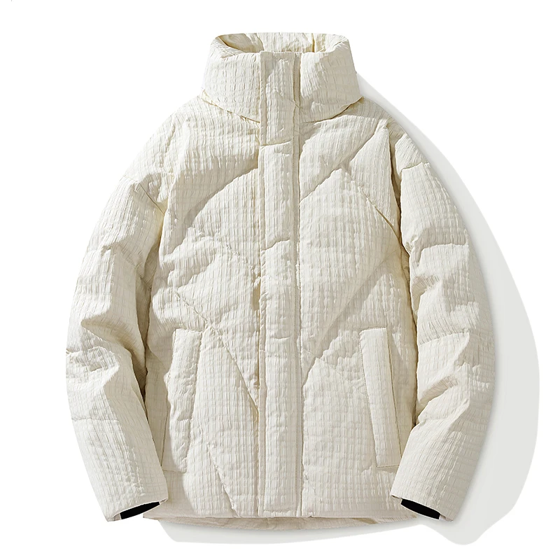 แจ็คเก็ตยูนิเซ็กซ์แฟชั่นฤดูหนาวใหม่ สไตล์ลำลอง ธุรกิจ วัยรุ่น คอตั้ง ทรงหลวม กันลม แจ็คเก็ตคู่รัก แจ็คเก็ตดาวน์อเนกประสงค์ สีพื้น