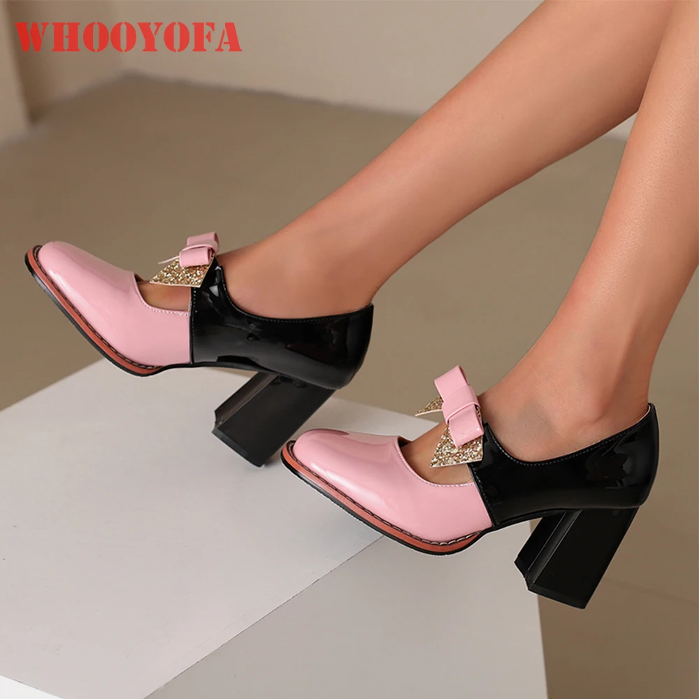 

Туфли-лодочки Мэри Джейн на белом массивном каблуке 7 см для женщин, модель 2026 года, широкая посадка, для невест, большие размеры 10, 33, 46, 48