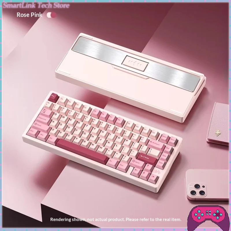

WAVE75 Aluminum Block Mechanical Keyboard Three-Mode Wireless Bluetooth CNC Quick-Release Custom Gaming Office Keyboard Gifts