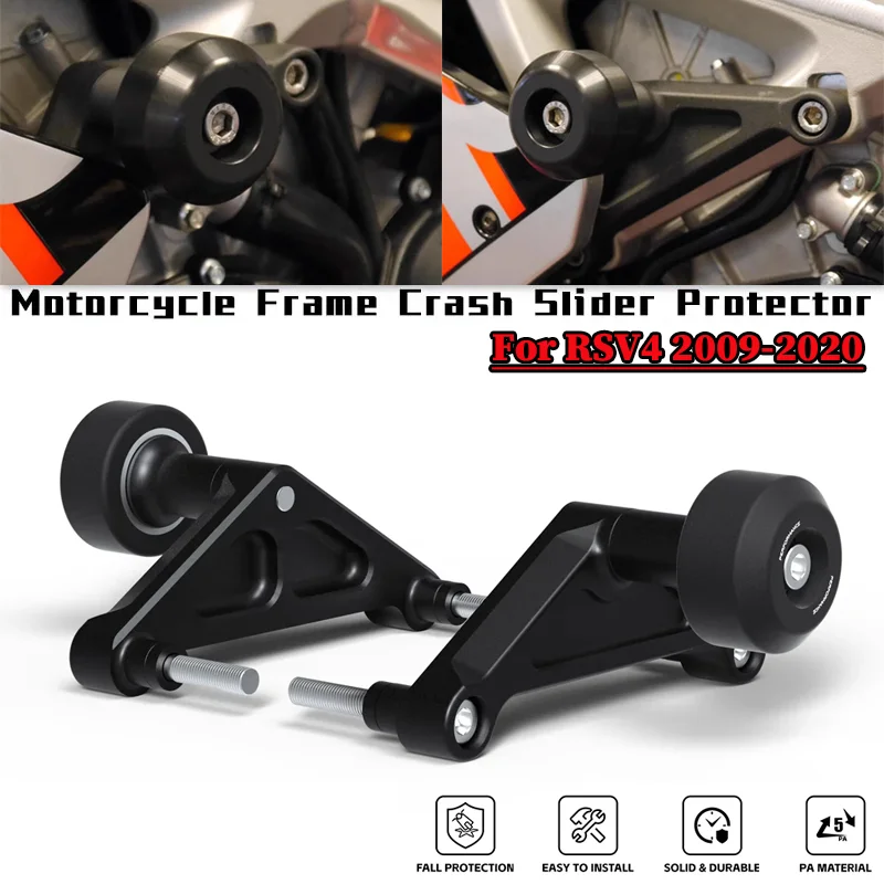 

For Apulia RSV4 2009-2020 Motorcycle Frame Crash Slide Protector Anti-falling Protection Crash Pads