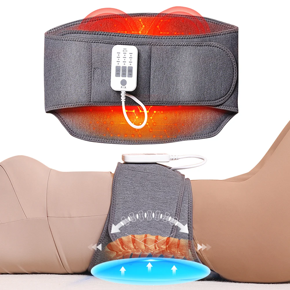 Heat Back Massager Belly Wrap Belt with Vibration Massage Fast Heating Pads Heated Massage Belt for Abdominal Lumbar Women Men