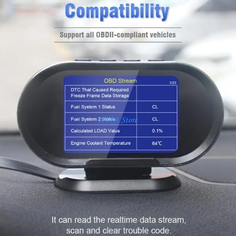 

U13C OBD2 CAR сканер HUD HEAD HEAD UP DISPLAY 2 В 1 OBD 2 Диагностический код инструмента Reword