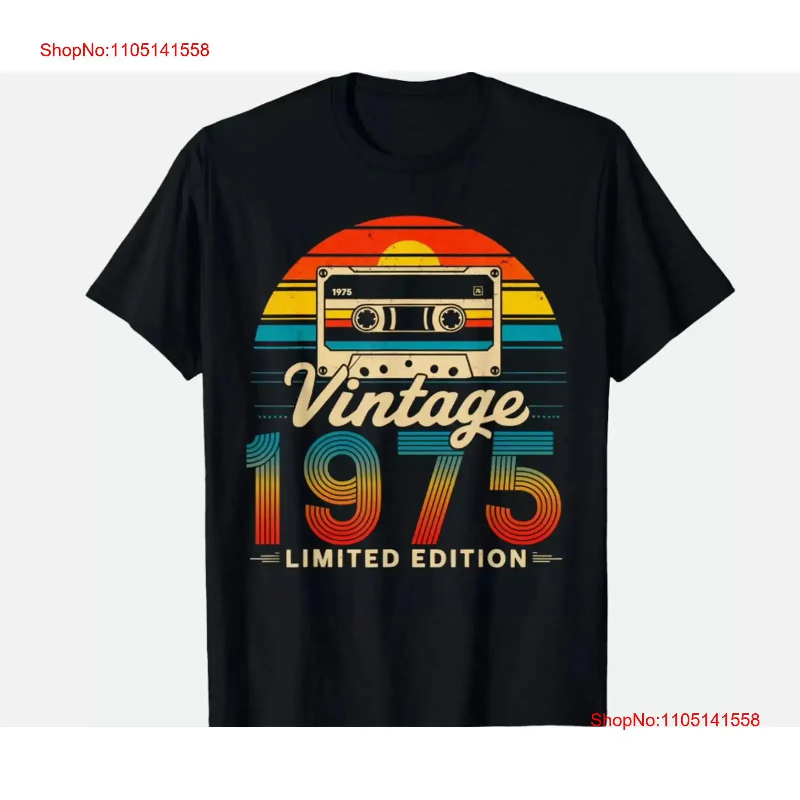 

Винтажная футболка 50 лет «Рожденный в 1975 году» в стиле ретро на 50-летие, винтажная стираная дизайнерская одежда, повседневная мужская дышащая мягкая одежда
