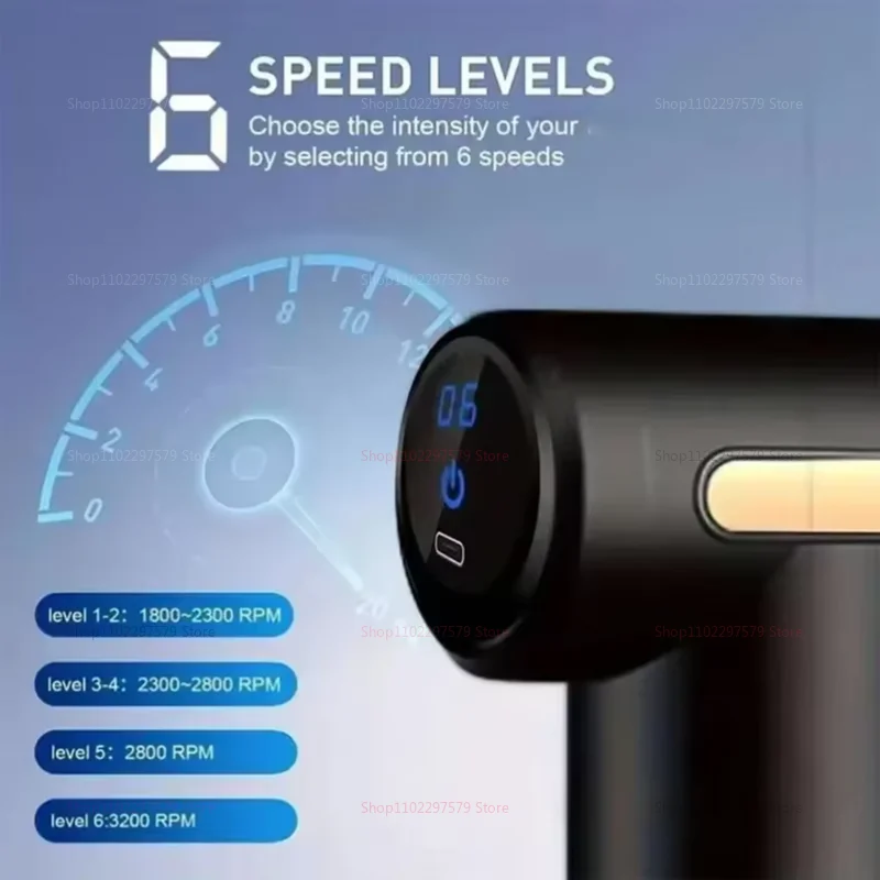 مسدس فآسيا محمول جديد لتدليك الأنسجة العميقة معدات تدليك صغيرة خفيفة الوزن وقابلة للتعديل مناسبة للجسم بالكامل