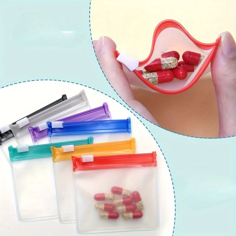 7 ถุงเก็บยา ถุงบรรจุ ยา ซิปเล็ก ถุงปิดผนึกด้วยตนเอง ลูกปัด ถุงเก็บของขนาดเล็ก