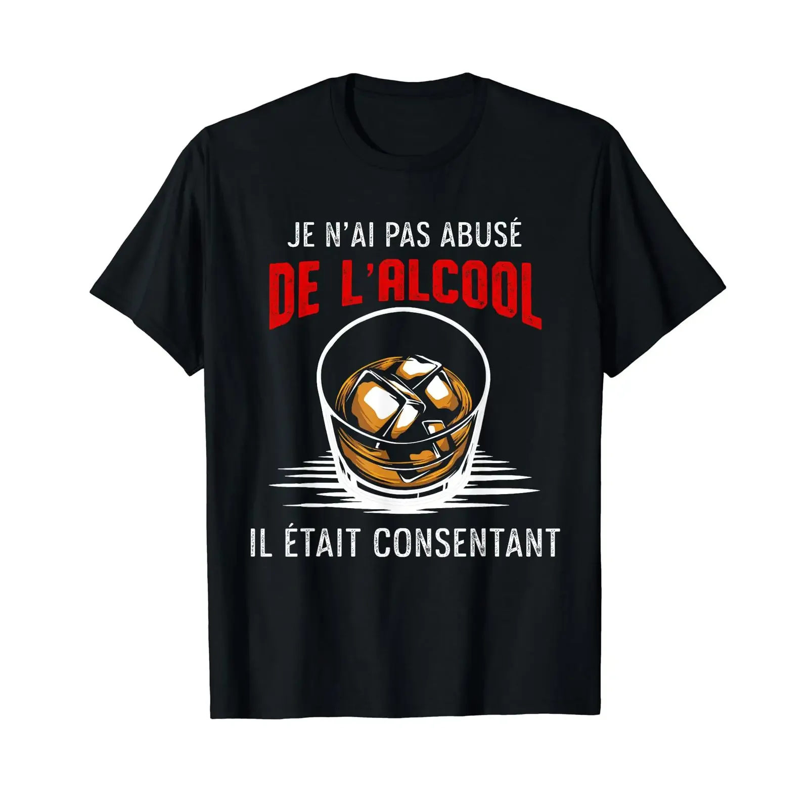 I Have Not Abused Alcohol Whisky Apero Man T Shirt Black S vintage Washed Stylish Breathable Soft homme graphic