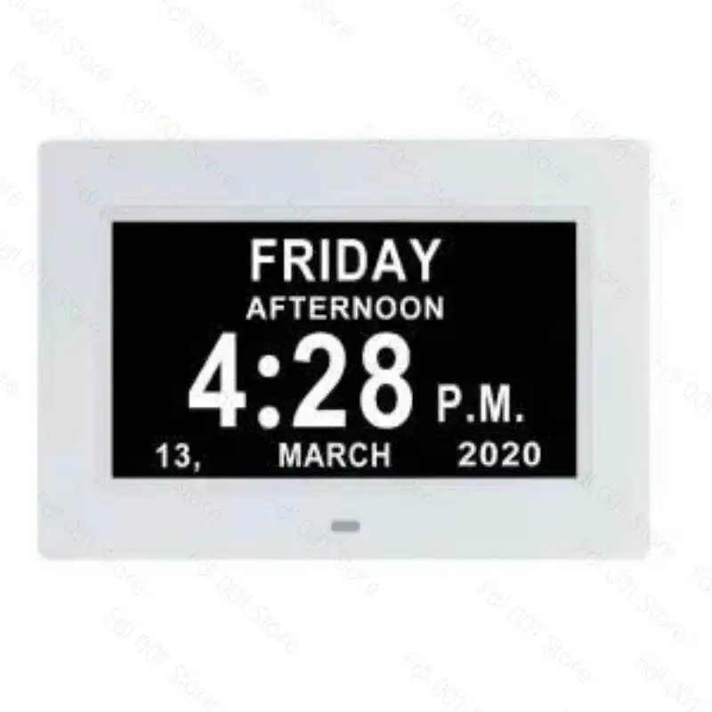 7inch Digital Calendar Alarm Clock Automatic Dimming 8 Languages Large Dementia Alzheimers Medicine Time Reminder for the Elders