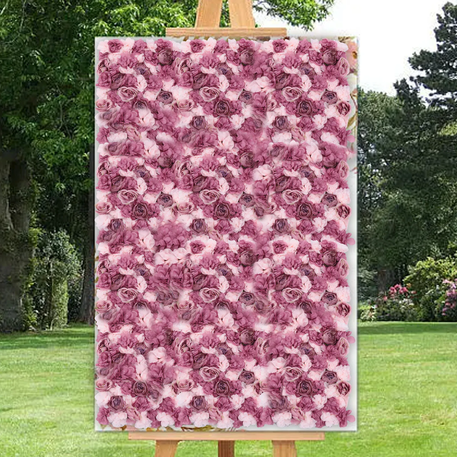 6 Plant Flower Walls Autumn Purple Light Pink Dali+autumn Purple Roses 40 * 60cm