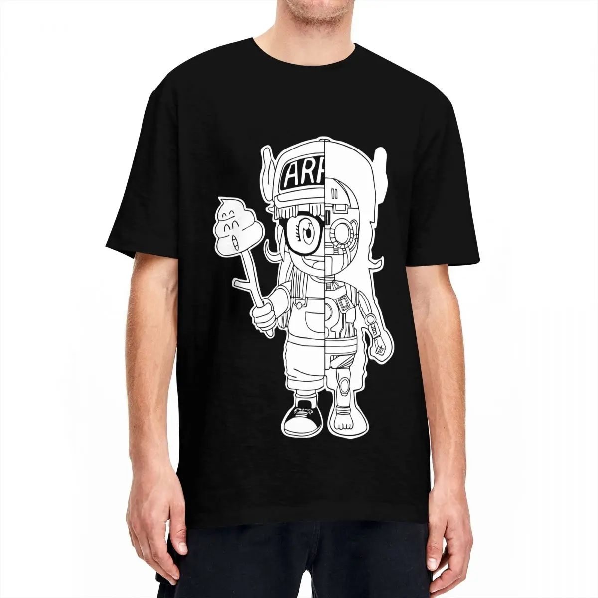 Dr. Slump Tshirts Unisex Cotton Tops Funny Arale Sanatomy Round Neck Short Sleeve