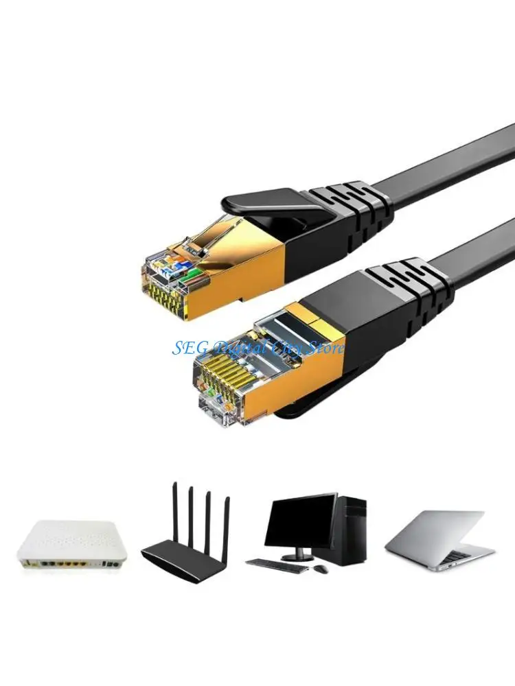 

U75B 10Gbps Cat7 Ethernet Cable Fast RJ45 7 Cord 10Gbps for Routers Modems