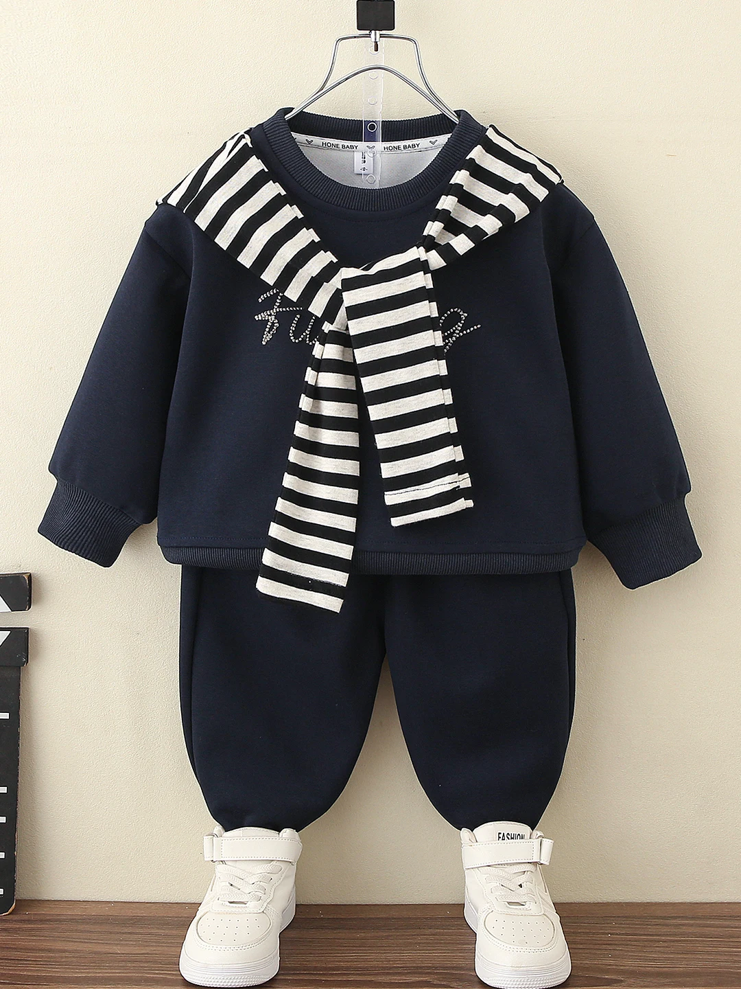 

Spring Autumn Children's Sweatirt Set Boy's Baby Sportswear Casual Two-piece Cotton Clothes for Teenagers Chinese Brand