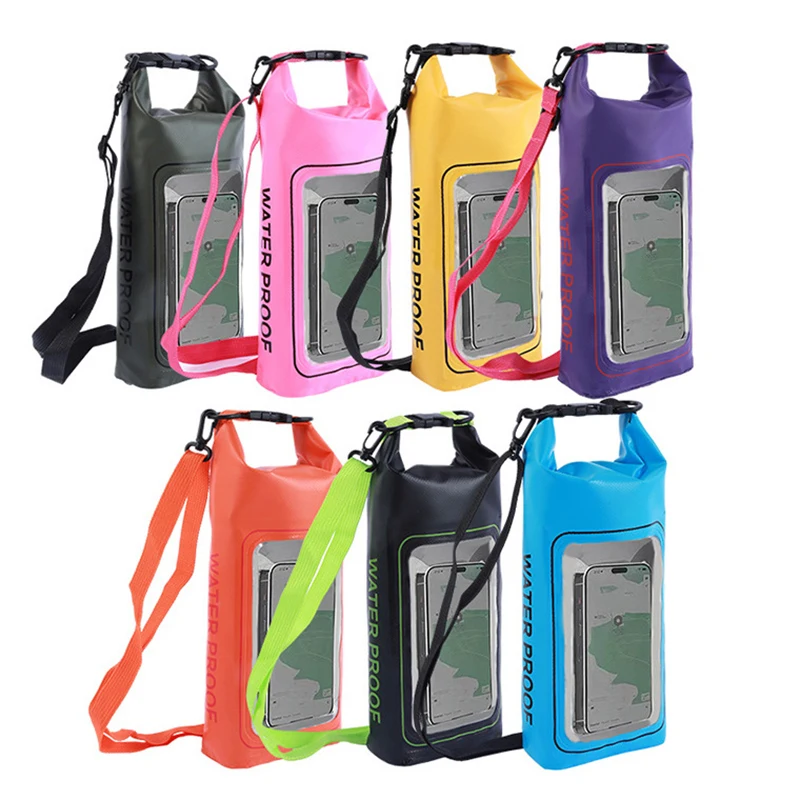 2L Dry Bag Touch Screen Waterproof Bags For Trekking Drifting Rafting Surfing Kayak Outdoor Sports Bags Camping Equipment