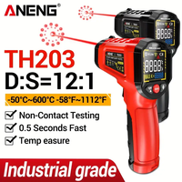 Industrial Grade Infrared Thermometer ANENG TH203 -50~600℃ Temperature Meter Non-contact Pyrometer Tester IR Hygrometer Tools