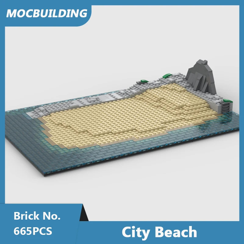 

MOC Building Blocks City Beach Model DIY Assembled Bricks Movie Series Creative Educational Collection Display Toys Gifts 665PCS