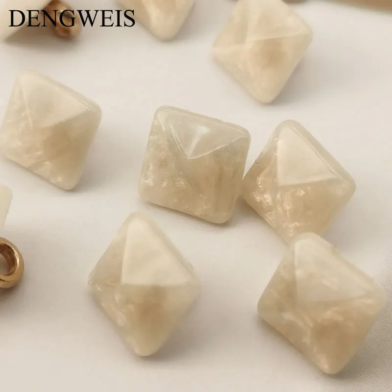 Harz und Metall Kombination kleine Knöpfe Frauen Hemd Manschetten Kleidung Nähzubehör Nähen Knöpfe 10 teile/los 12,5 mm – Detail 2