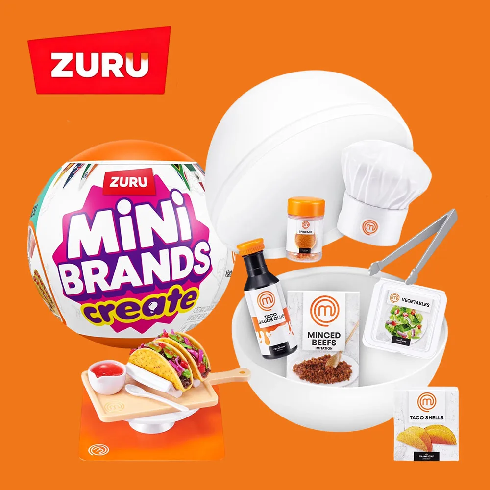 ZURU Mini Brand Chef Serie 2 Mini-Küchen-Simulation Überraschungs-Lebensmittelball Mystery Blind Box DIY Spielzeug