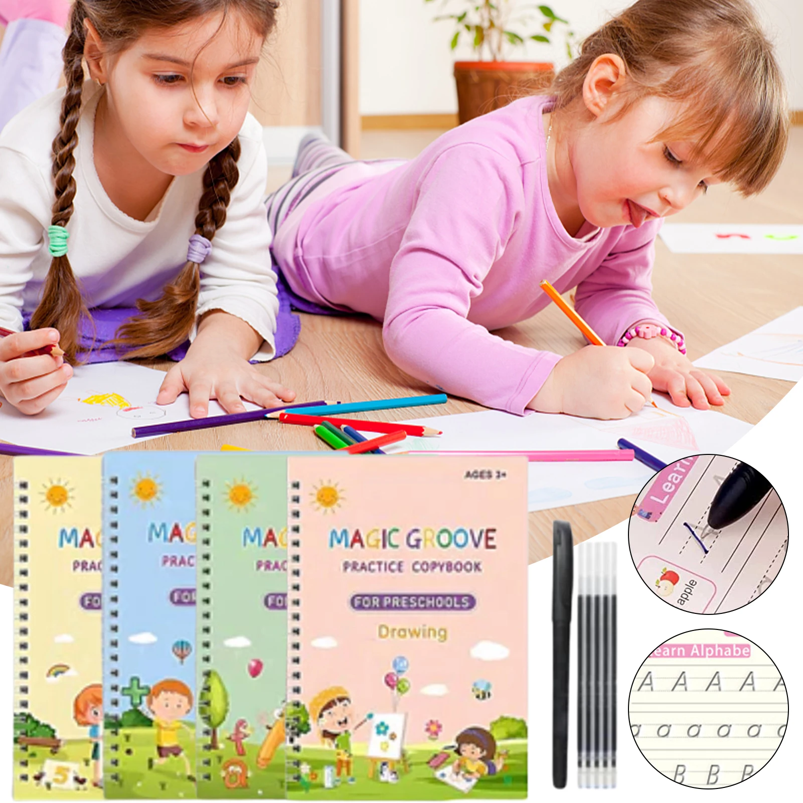 English Children Copybook Interesting Drawing Copybook Early Educational Tools