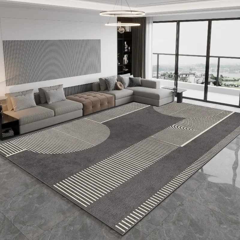 Gray Living Room Carpet Large Area Bedroom Carpets Soft Bedside Floor Mat Modern Minimalist Luxury Home Decoration Rug 회색 거실 카펫